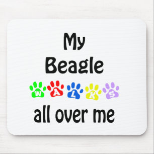 Beagle Walks Design Mouse Mat