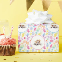 Beagle Watercolor Birthday wrap paper