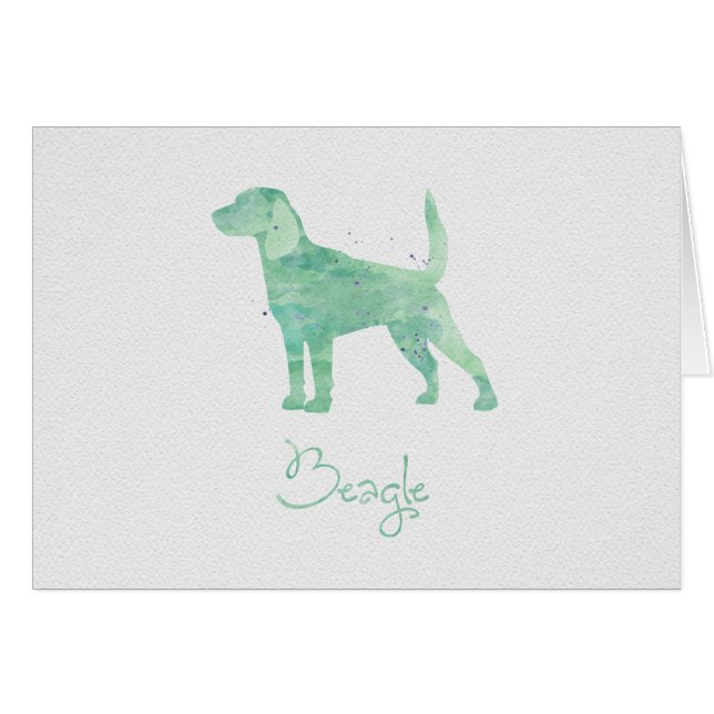 Beagle Watercolor Design (Front Horizontal)