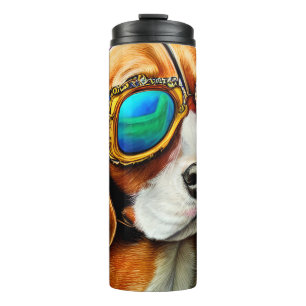 Beagle Wearing Sunglasses Thermal Tumbler