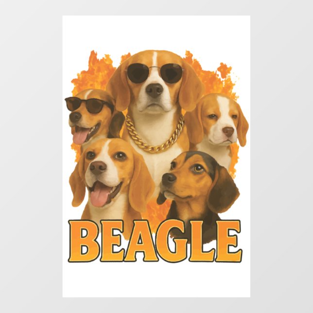 Beagle         window cling (Sheet)