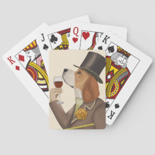Beagle Wine Snob Playing Cards