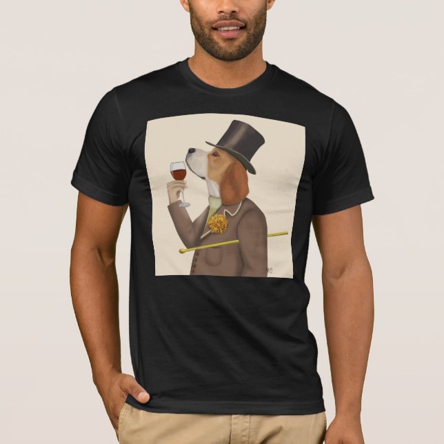 Beagle Wine Snob T-Shirt (Front)