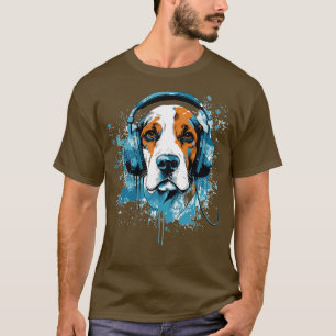 Beagle with Headphones T-Shirt