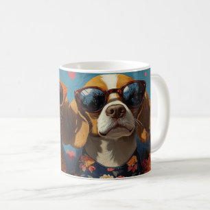 Beagle With Heart Roses Valentine's Day Coffee Mug