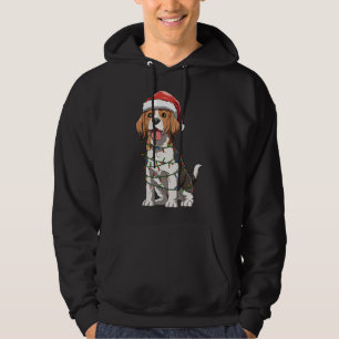 Beagle With Santa Hat Christmas Themed Beagle Love Hoodie