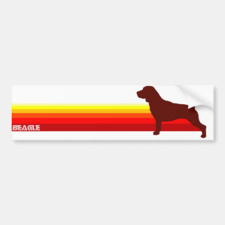Beagle With Stripes Bumper Sticker