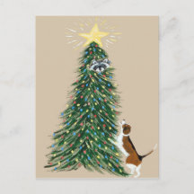 Beagle With Treed Racoon