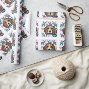 Beagle wrapping paper