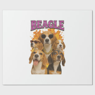 Beagle wrapping paper