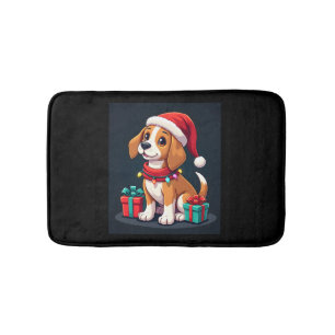 Beagle Xmas Lighting Santa Beagle Dog Christmas Ta Bath Mat