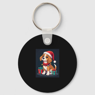 Beagle Xmas Lighting Santa Beagle Dog Christmas Ta Key Ring