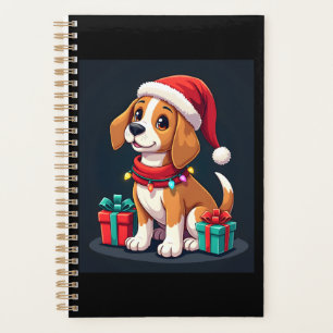 Beagle Xmas Lighting Santa Beagle Dog Christmas Ta Planner
