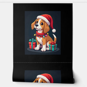Beagle Xmas Lighting Santa Beagle Dog Christmas Ta Wallpaper