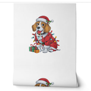 Beagle Xmas Lighting Santa Beagle Dog Christmas Wallpaper
