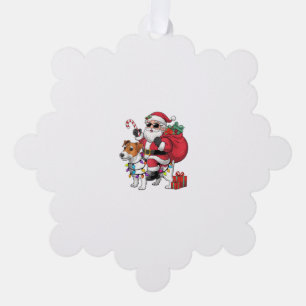 Beagle Xmas Lighting Santa Riding Beagle Dog Chris Tree Decoration Card