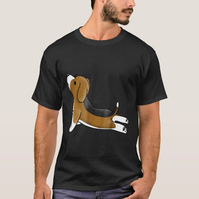 Beagle Yoga   Dog T-Shirt (Front)