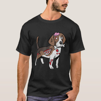 Beagle Zombie Dog Bone Costume Cute Animal Hallowe T-Shirt