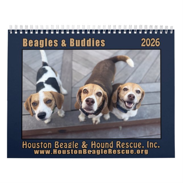 Beagles and Buddies 2026 Calendar (Cover)