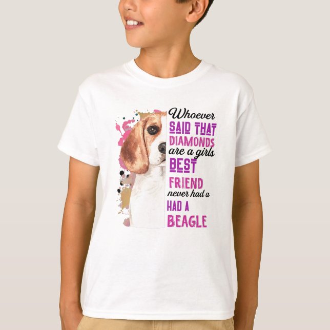 Beagles Are A Girls Best Friend Funny Dog Womens T-Shirt (Front)