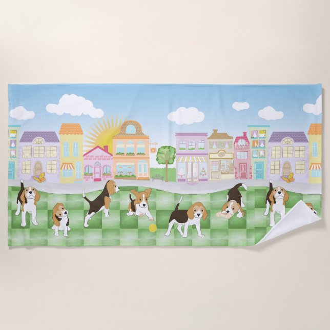 Beagles Beach Towel (Front)