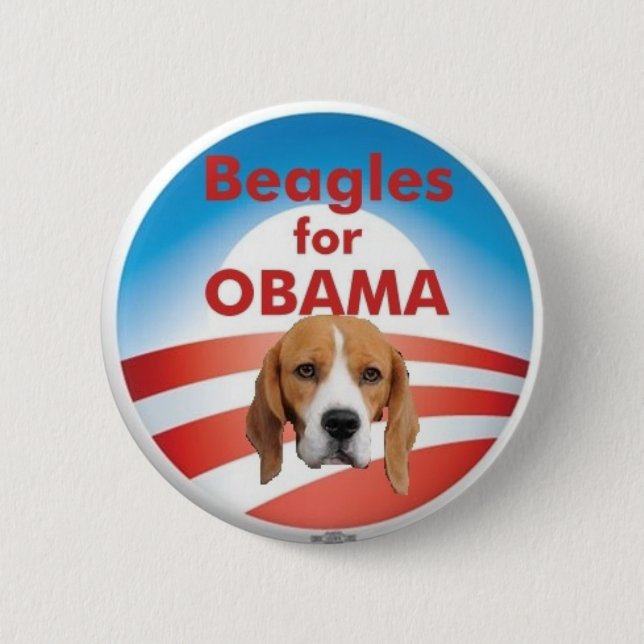 Beagles for Obama 6 Cm Round Badge (Front)