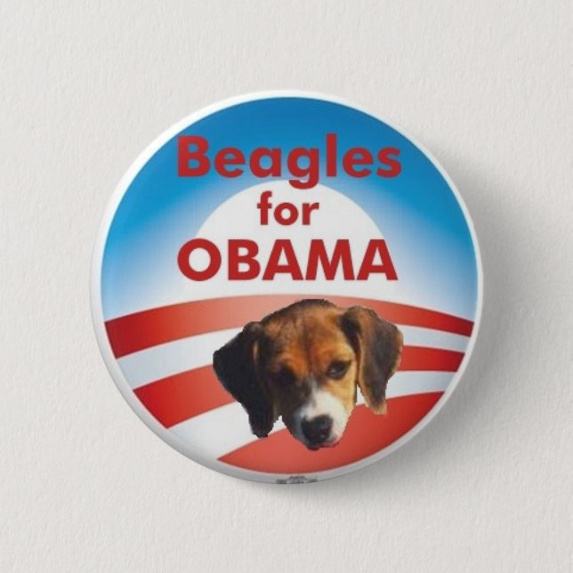 Beagles for Obama 6 Cm Round Badge (Front)