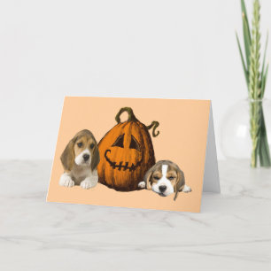 Beagles Halloween Greeting Card
