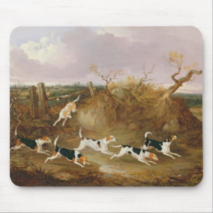 Beagles in Full Cry, 1845 (oil on canvas) Mouse Mat