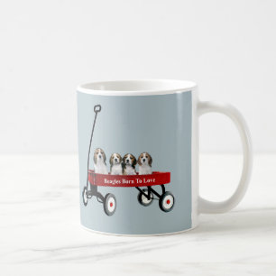 Beagles In Wagon Mug