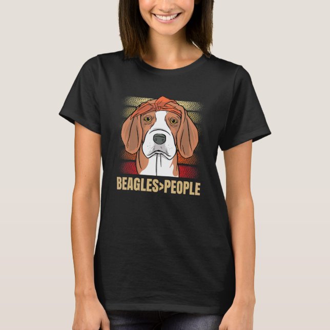 Beagles People  Dog Puppy Beagle T-Shirt (Front)