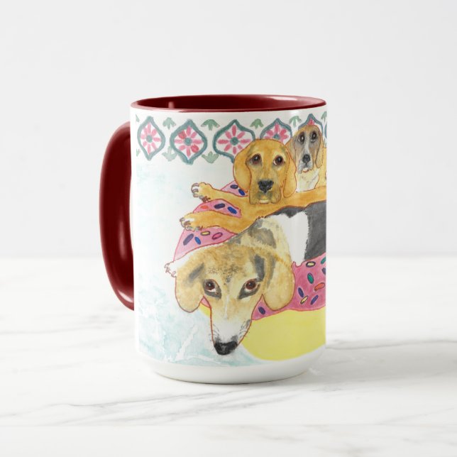 Beagles Pool Party Mug (Front Left)