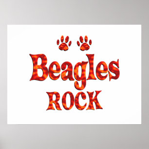 Beagles Rock Poster