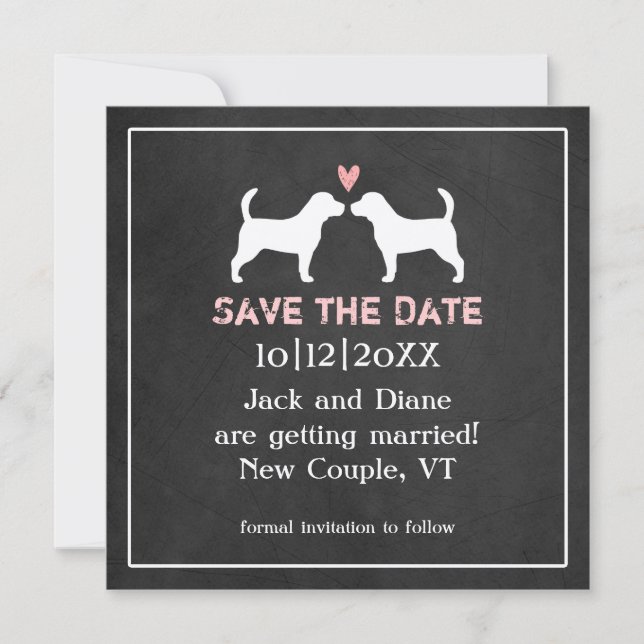 Beagles Wedding Save the Date (Front)
