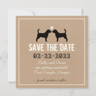 Beagles Wedding Save the Date Invitation
