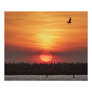Beaitiful Sunset Colors - Marina Del Rey, CA Photo Print