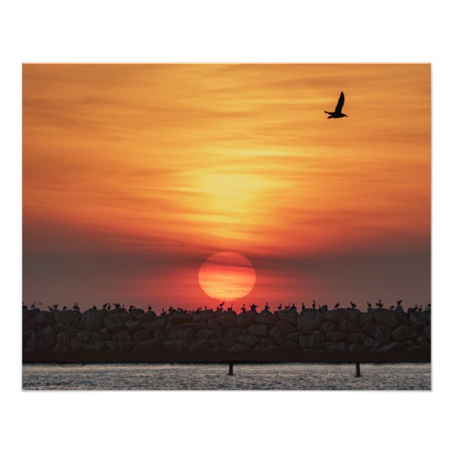 Beaitiful Sunset Colors - Marina Del Rey, CA Photo Print (Front)