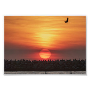 Beaitiful Sunset Colors - Marina Del Rey, CA Photo Print