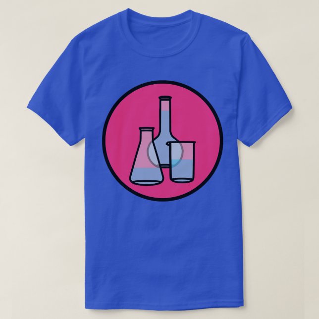 Beaker and Flasks Science T-Shirt (Design Front)