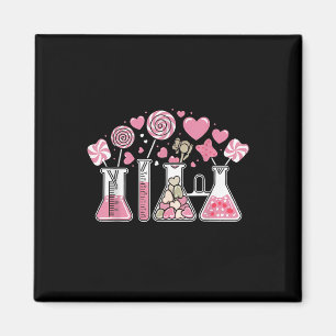 Beaker Test Tube Heart Laboratory Valentines  Magnet