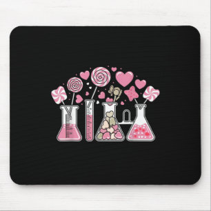 Beaker Test Tube Heart Laboratory Valentines Mouse Mat