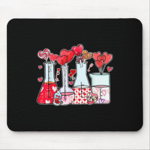 Beaker Test Tube Heart Laboratory Valentines Scien Mouse Mat