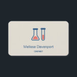 Beaker & Test Tube Science Themed Business Card<br><div class="desc">Business cards with a cute drawing of a test tube and beaker. Perfect for science types.</div>