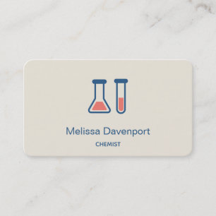 Beaker & Test Tube Science Themed Business Card