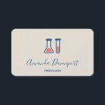 Beaker & Test Tube Science Themed Business Card<br><div class="desc">Business cards with a cute drawing of a test tube and beaker. Perfect for science types.</div>