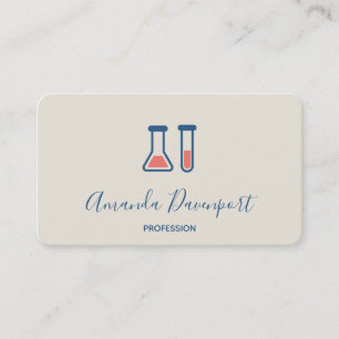 Beaker & Test Tube Science Themed Business Card
