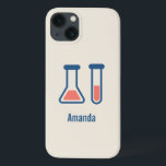 Beaker & Test Tube Science Themed iPhone 13 Case<br><div class="desc">A phone case with a cute drawing of a test tube and beaker. Perfect for science types.</div>