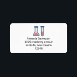 Beaker & Test Tube Science Themed Label<br><div class="desc">Address labels with a cute drawing of a test tube and beaker. Perfect for science types.</div>