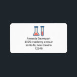 Beaker & Test Tube Science Themed Label<br><div class="desc">Address labels with a cute drawing of a test tube and beaker. Perfect for science types.</div>