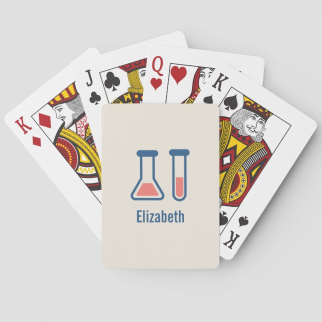 Beaker & Test Tube Science Themed Playing Cards (Back)